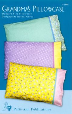 four pillows stacked on top of each other in front of a blue background with the words, how to sew