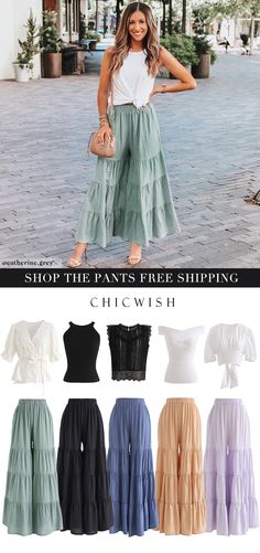 Free Shipping & Easy Return. Up to 30% Off. Sunny Days Wide-Leg Pants. @catherine.grey #clothing #datingoutfit #partyoutfit #casualoutfit #womenclothing #clothing #pants Grey Clothing, Sleeveless Knit Top, Clothing Pants, Photo Outfit, Mom Outfits, Mecca, Your Voice, Playing Dress Up, Beauty Fashion