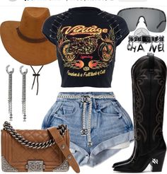 Western Boots Outfit Black Women, Texas Rodeo Outfits For Black Women, Rodeo Birthday Outfits For Women, 2 Piece Denim Outfit, Rodeo Outfit Black Women, Tanner Adell Outfits, Stampede Outfits For Women, Out The Country Outfits Black Women, Nashville Trip Outfit