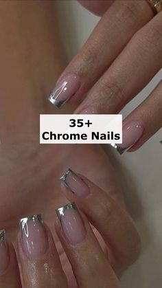 Discover 20+ Chrome Nails You Will Love! Elevate your style with stunning crome nails and intricate chrome nails designs. From white chrome nails to blue chrome nails, these looks are perfect for any season. Embrace chrome summer nails and achieve a sleek chrome manicure that stands out. These summer chrome nails will keep you looking chic and trendy all year long. Metallic French Tip, Chrome Summer Nails, Summer Chrome Nails, Chrome Manicure, White Chrome Nails, Blue Chrome Nails, Pink Chrome Nails, Chrome Nails Designs, Blue Chrome