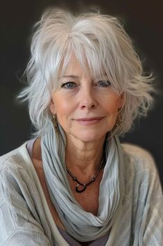 Hair Over 60 Aging Gracefully, Medium Shag Hairstyles, Medium Shaggy Hairstyles, Haircut Gray Hair, Long Shag Hairstyles, Over 60 Hairstyles