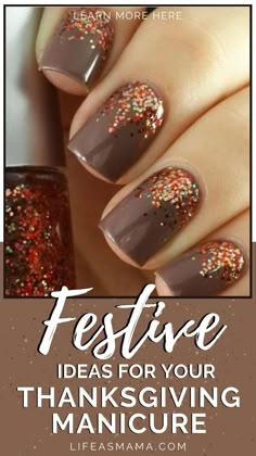 November Nail Designs, What I Like About You, Thanksgiving Nail Designs, Thanksgiving Nail, Fingernail Designs, Fall Manicure