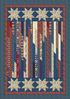 Scrap Strips and Stars Kit | Quilts, American flag quilt, Quilt of valor
