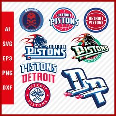 NBA Detroit Pistons Basketball Team SVG Cut Files Basketball Clipart Bundle Detroit Pistons Logo, Pistons Logo, Nba Basketball Art, Png Logo