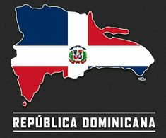 the flag of the state of dominican is shown on a map with text that reads republicaa domicana