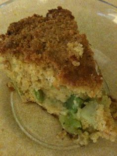 a piece of pie sitting on top of a glass plate covered in crumbs