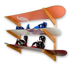 best snowboard wall storage rack wood Snowboard Wall Rack, Surfboard Wall Rack, Snowboard Rack, Snowboard Storage, Snowboard Wall, Surfboard Storage, Ceiling Storage Rack, Gear Room, Snowboard Racks