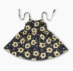 Dresses - Sunflower Halter Infant/Toddler Knee Length Dress GSD0036 Milk Silk, Knee Length Dress, Stretchy Material, Little One, Baby Toddler, Halter Dress, Knee Length, Sunflower, Novelty Christmas