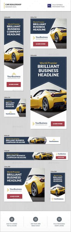 an image of a web page with different cars on it and the words brilliant automotive