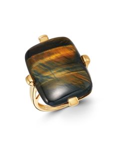 Bloomingdale's Blue Tiger Eye Statement Ring in 14K Yellow Gold - 100% Exclusive Brown Rings, Blue Tiger Eye, Blue Tiger, Blue Tigers, Blue Tigers Eye, Jewelry Accessories Ideas, Exclusive Jewelry, Deco Jewelry, Amber Jewelry