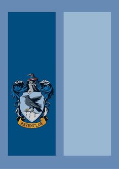 the flag of ravenclaw is shown on a blue background