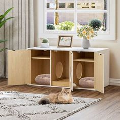 Cat litter box furniture Cat Space, Cozy Cat, Wood Cat