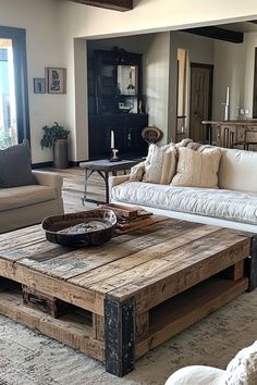 Add an eco-friendly coffee table made from reclaimed materials for rustic charm. #ReclaimedFurniture #EcoFriendlyDecor #CoffeeTable Reclaimed Furniture, Eco Friendly Decor, Old Wood, Wood Metal, Rustic Charm, Unique Style, Diy Projects