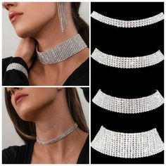 Reina Rhinestone Choker is the perfect necklace for adding a just bit of sparkle and glam to your outfit. The charm of this choker comes from its simple, minimalist line of festive rhinestones. Wear it alone or layer with other necklaces for a style that is uniquely you!! Size of Rhinestone: 1/8 inch wide Length: 12in + 5.5 in. extension This is a special occasion item, and it is FINAL SALE Sparkling Silver Choker, Silver Rhinestone Choker Crystal Necklace, Silver Rhinestone Crystal Choker Necklace, Crystal Rhinestone Sparkling Choker Necklace, Crystal Rhinestone Choker With Sparkling Stones, Crystal Rhinestone Choker Necklace With Sparkling Stones, Silver Crystal Choker With Rhinestones, Sparkling Choker Necklace, Silver Rhinestone Choker Necklace