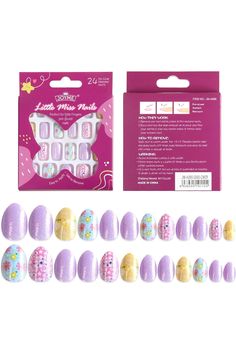 Press On Nails for Kids, 24 Pieces Pre-Glued Full Cover Short Artificial Nail Tips for Girls, Easy to Apply for Nail Art Decoration (Shimmering Lavender Dreams) Nails Kids, Nails For Kids, Artificial Nails, Nail Art Decorations, Little Miss, Art Decoration, Natural Nails, Short Nails, Nail Tips