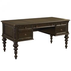 an antique style desk with two drawers