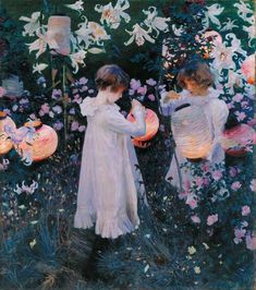 John Singer Sargent, Carnation, Lily, Lily, Rose, 1886 Lily Lily Rose, Carnation Lily Lily Rose, Edouard Vuillard, Dale Chihuly, Beautiful Oil Paintings, Pierre Auguste Renoir