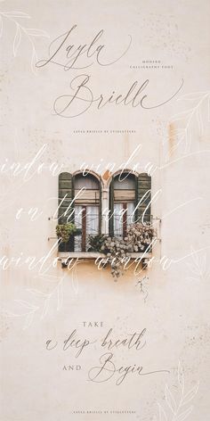 the front cover of a book with two windows and flowers on it, in french