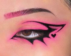 Alt Liner, Pink Alt, Maquillage Goth, Liner Makeup, Punk Makeup