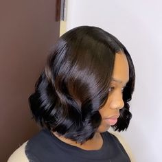 Quickweaves Hairstyles, Curled Bob Hairstyle, Soft Curl Hairstyles, Natural Hair Bob, Air Style, Pressed Natural Hair, Curled Bob, Silk Press Natural Hair, Messy Bob Hairstyles