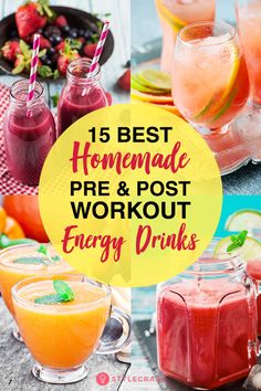 Natural Pre Workout Drink, Pre Workout Drink, Homemade Energy Drink, Fitness Smoothies, Pre Workout Smoothie, Energy Drink Recipe, Natural Pre Workout, Workout Drinks, Preworkout Drink