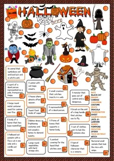 halloween worksheet with pictures and words to help kids learn how to make their own costumes