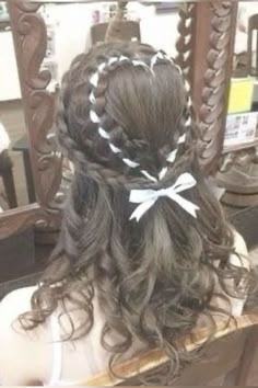 Kawaii Hairstyles, Trendy Hairstyle, Ribbon Hairstyle, Hair Reference, Dream Hair, Hair Designs, Trendy Hairstyles