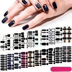 PRICES MAY VARY. Rich in style: there are 20 different styles of nail stickers for you to choose at will, which means you can make different combinations according to different occasions and dating environments, moods, and clothes, suitable for daily wear, parties and other occasions, making you more beautiful and attractive Safe for long-term use: these full wrap nail stickers are made of quality materials, designed with bright colors that are not easy to fade, safe and non-toxic, convenient an Stickers Halloween, Nail Polish Stickers, Bright Fashion, Tough Girl, Black Nail, Nail Files, Nail Polish Strips, False Nail, Halloween Stickers