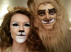 Diy Nala Lion King Costume, Disney Halloween Makeup, Lion Face Paint, Halloween Makeup For Kids, Disney Inspired Makeup, Lion Couple, Little Mermaid Characters, Lion King Costume, Lion Costume