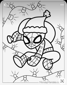 an image of a spiderman coloring page with the caption's name on it