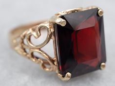 Vintage Garnet Rings, Gold Garnet Ring, Garnet Wedding Rings, Garnet Ring Vintage, Ornate Jewelry, Garnet Wedding, Pyrope Garnet, Filigree Ring Gold, Right Hand Ring