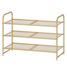 PRICES MAY VARY. 【3-TIER SHOE RACK】 Stores up 9-12 pairs of shoes for men, women, additional bottom storage for slippers. Allow extra storage which can hold sundries in your kitchen, living room 【PERFECT FOR HEELS】The narrow metal wire mesh prevents even the small items from falling down and keep your stilettos, boots, shoes and high heels shoes stable 【STACKABLE & EXPANABLE】Include 4 connectors and stack up to multiple units that maximizes storage space in the same footprint, or bridged horizon 3 Tier Shoe Rack, Stackable Shoe Rack, Adjustable Shoes, Shoe Rack Organization, Shoe Shelf, Shelf Storage, Gold Shoes, High Heels Shoes, Wire Mesh