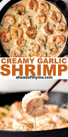 creamy garlic shrimp is an easy and delicious dinner that's ready in under 30 minutes