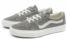 Vans SK8-Low Sneakers/Shoes Vans Sk8 Low, Sk8 Low, White Shoes Sneakers, Sneakers Grey, Low Sneakers, Vans Sk8, Sneakers Shoes, White Sneakers, Gray White