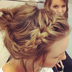 Casual Hair, Messy Hair Updo, Braid Bun, Braid Updo, Braided Hairstyle, Hair Done, Hair Braid