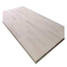 a large wooden table top on a white background