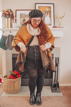 Plus Size Herbst, Mode Pastel, Short Plus Size Fashion, Poncho Outfit, Tokyo Street Fashion, Plus Size Fall Outfit, Plus Size Fall Fashion, Hipster Grunge, Plus Size Fall