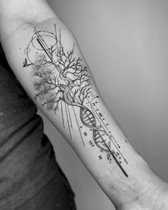 Geometric Tattoo Tree, Geometric Tattoo Sleeve Designs, Tattoo Ideas Males, Dna Tattoo, Instagram V