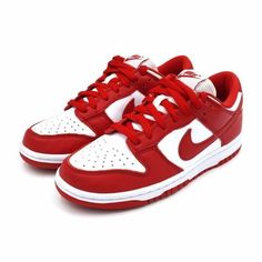 Dunks Nike Low, Red Shoes Nike, Red Nike Shoes Outfit, Nike Dunk University Red, Nike Red Dunks, University Red Dunks, Red Nike Dunks, Dunks Red, Red Nikes