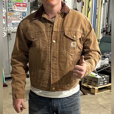 Carhartt Jacket Size Medium J148 Not Sold Online Or In Stores By Carhartt Anymore No Stains, No Holes In Extremely Good Condition Will Negotiate Money Fashion, Coats Vintage, Carhartt Jackets, Fashion Goals, Men Carhartt, Vintage Carhartt, Selling Online