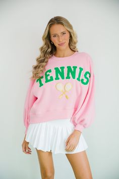 BREAK POINT PULLOVER Preppy Tennis Outfit, Tennis Outfit Ideas, Cute Tennis Outfit, Tennis Fits, Tennis Uniforms, Break Point, Tennis Aesthetic, Tennis Style, Random Ideas