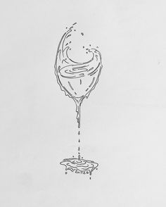 a drawing of an ice cream sundae being poured onto the surface with syrup coming out of it