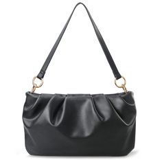 a black handbag on a white background