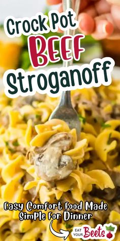 crock pot beef stroganoff is an easy comfort food made simple for dinner