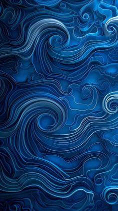 an abstract blue background with wavy lines