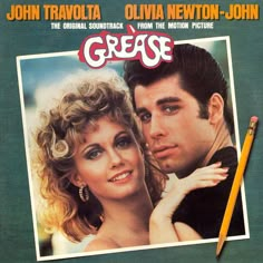 a movie poster for grease starring actors john travola and claudia newton - john