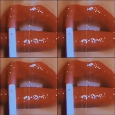 four images of the same lipstick with different angles