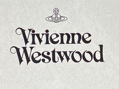 the logo for vivieme westwood is shown in black on a white t - shirt