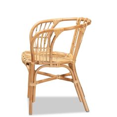 the chair is made out of bamboo