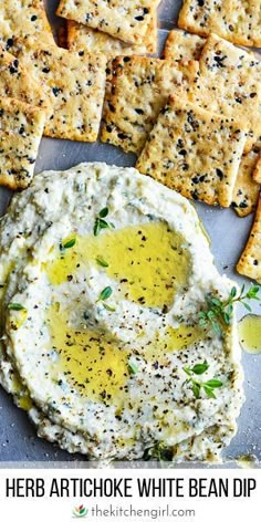 herb white bean artichoke dip is an easy appetizer for any occasion